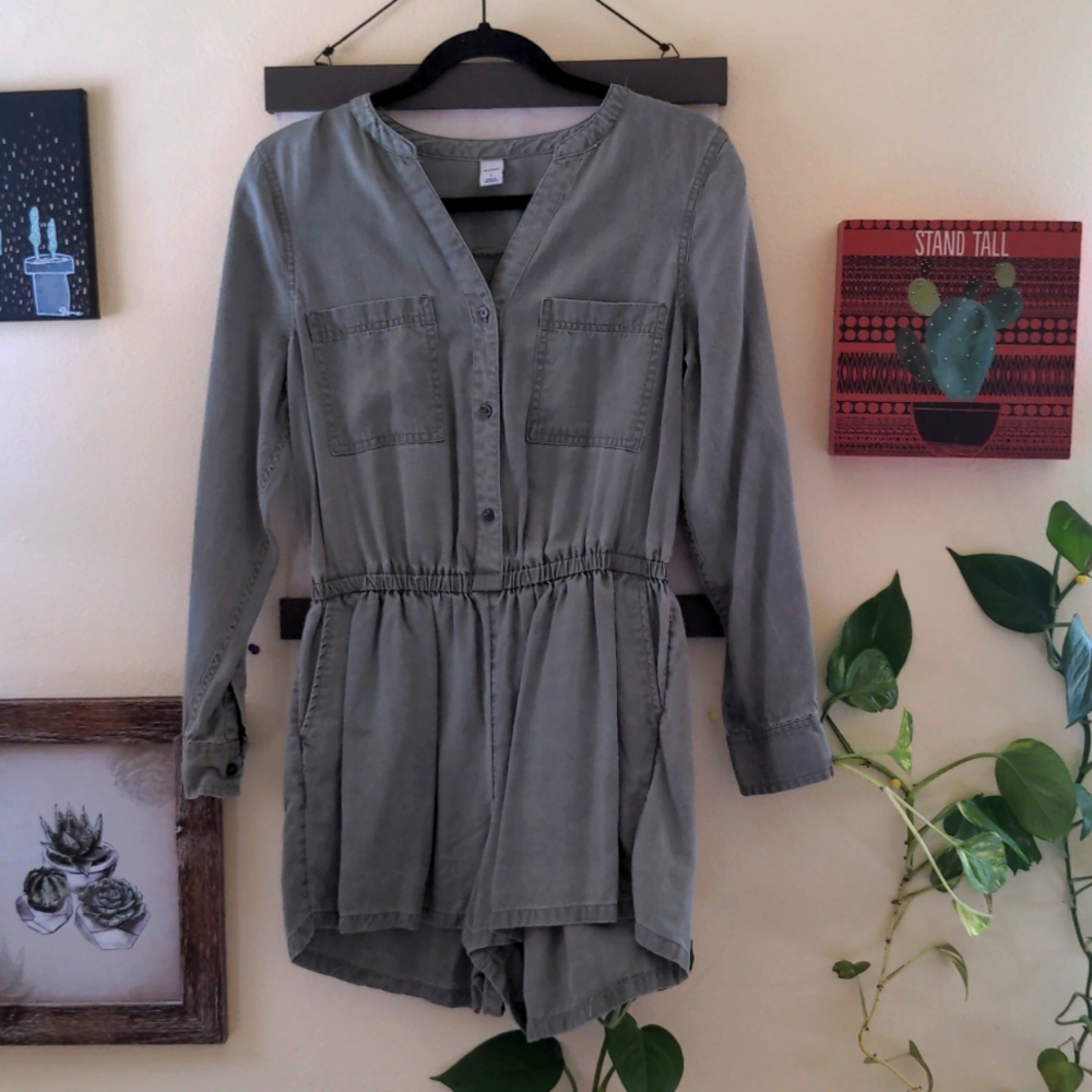 Army green jumpsuit